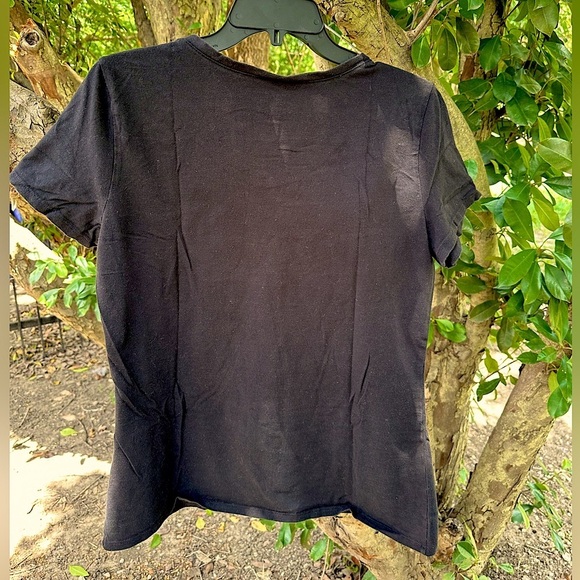 XL Simply Styled women’s black scoop neck t-shirt - Picture 7 of 9